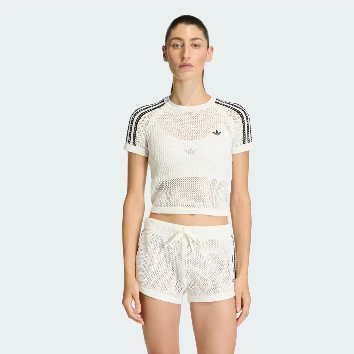 Adidas Women`s Originals Knitted Crochet Tee KC0200