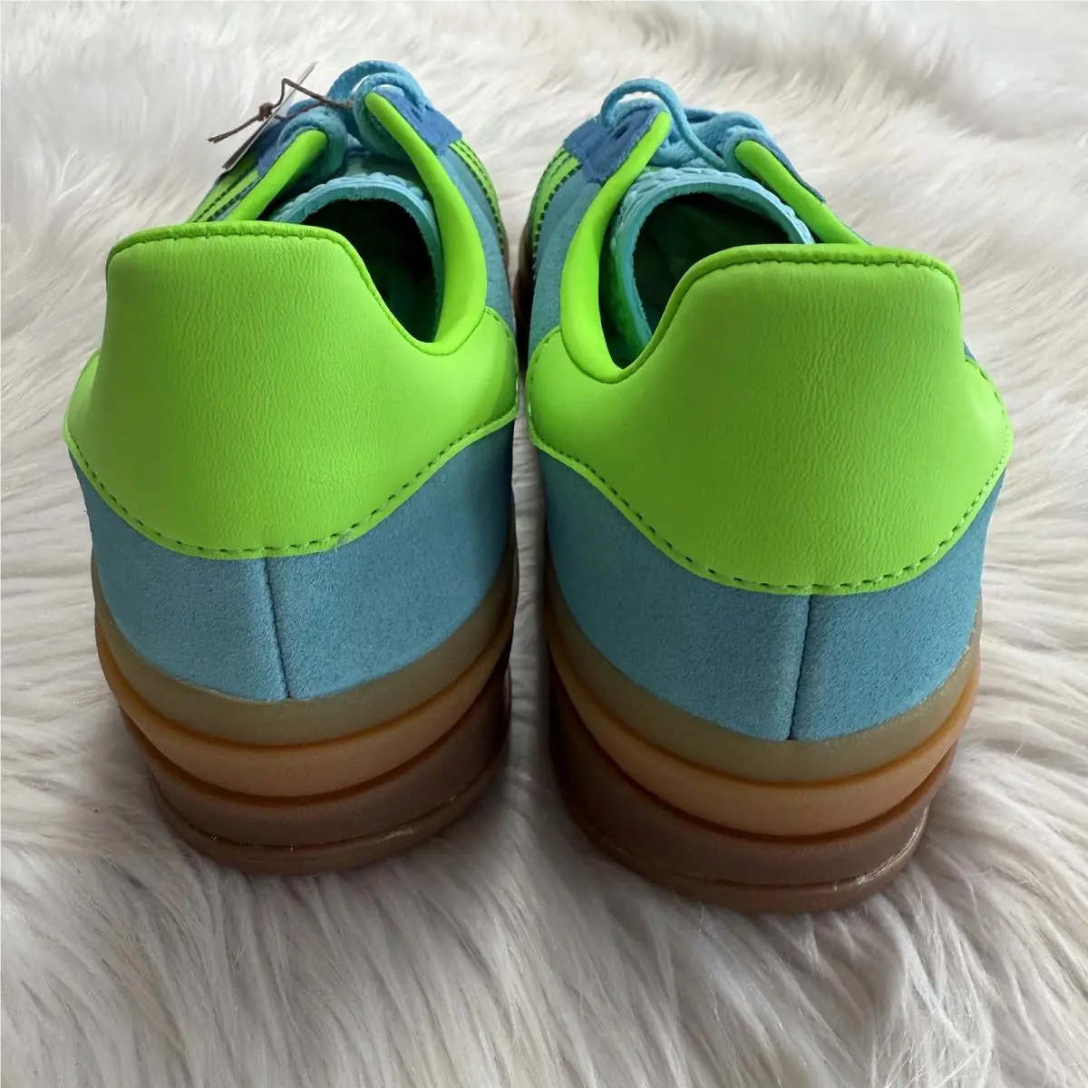 Adidas shoes - Gazelle Bold Blue Glow Solar Green Bright Blue - JS3896 - Blue 9