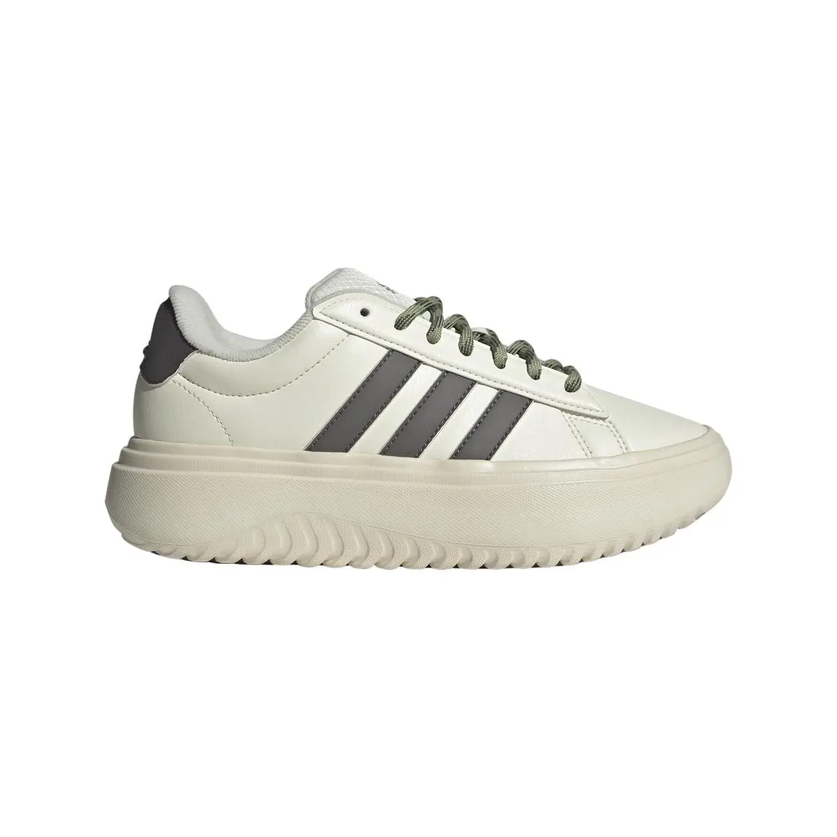 Adidas Women`s Grand Court Platform White/preloved Purple/preloved Purple