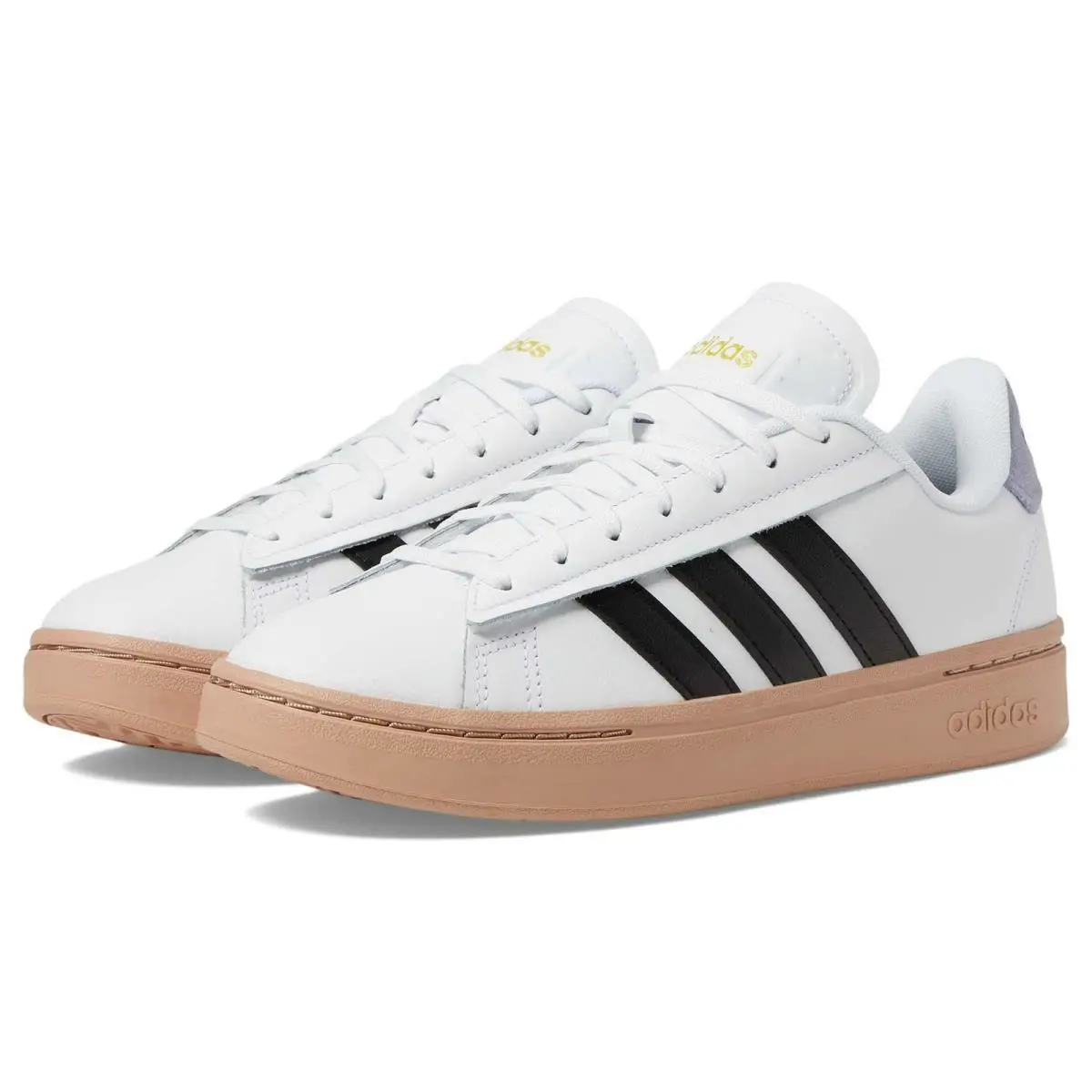 Adidas Originals Women`s Grand Court Alpha White/core Black/silver Violet 9 B - white/coreblack