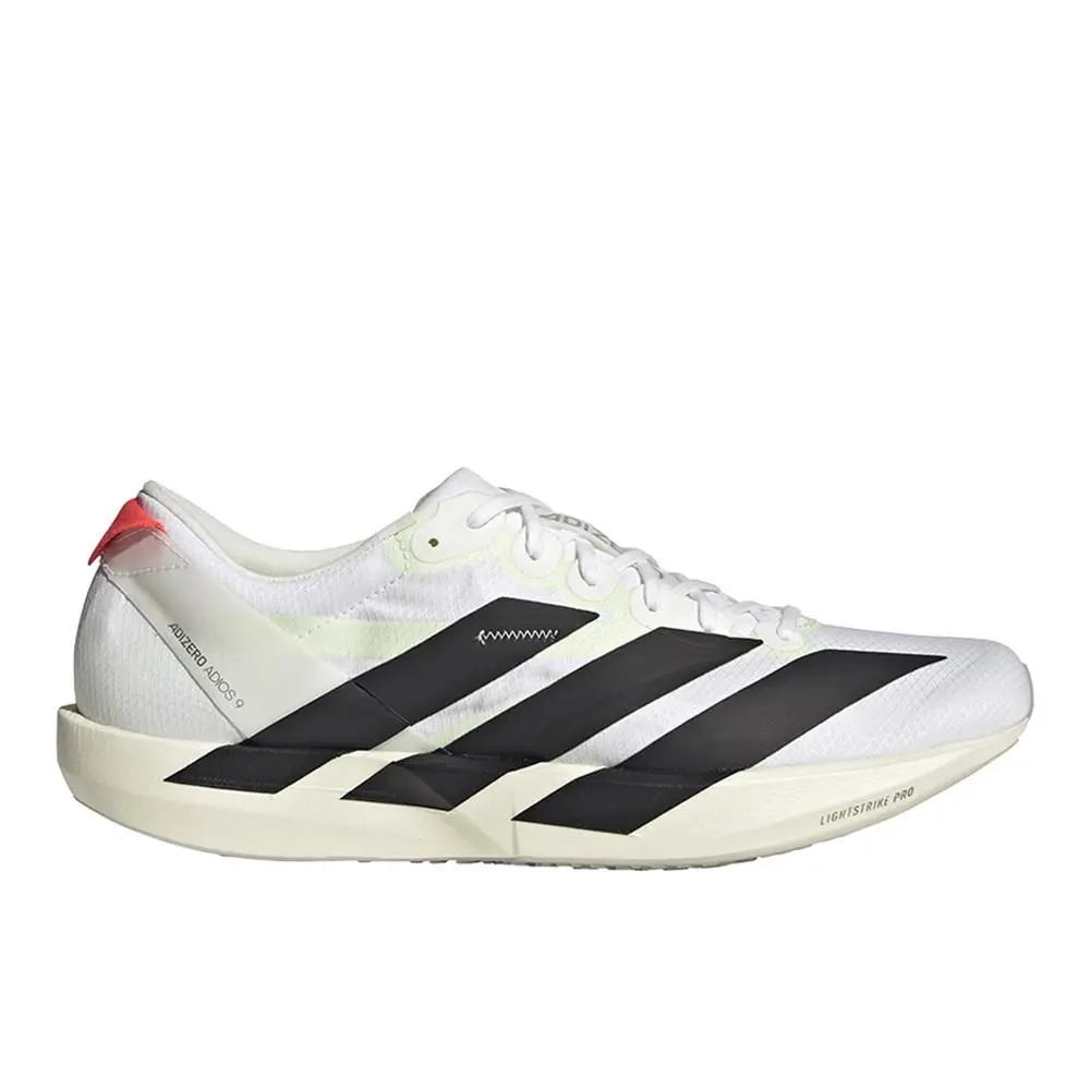 Adidas Adizero Adios 9 Running Mens White Sneakers Athletic Shoes IF9419