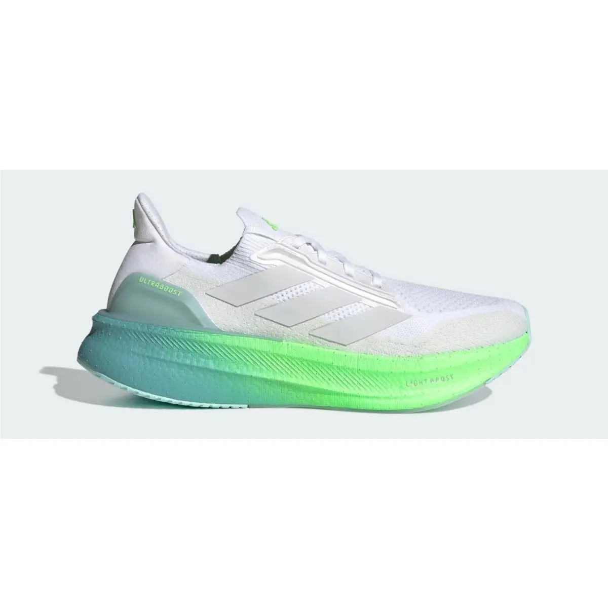 Adidas Ultraboost 5X Men`s Road Running Shoes White Grey Lime Burst JQ2919