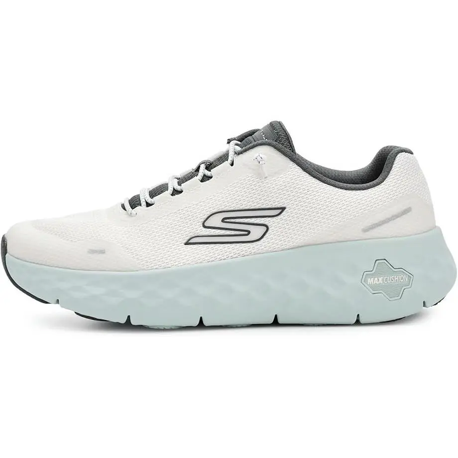 Men`s Skechers Go Walk Max Cushioning Flex Shoes - White/Charcoal/Teal