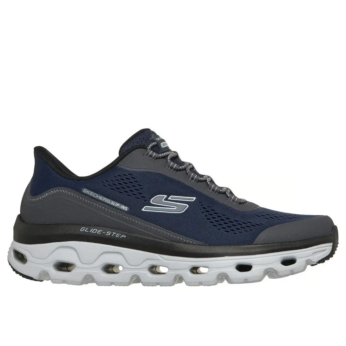 Skechers Shoes Men Wide Fit Slip Ins Comfort Sport Casual Glide Step Navy 237812 - Navy