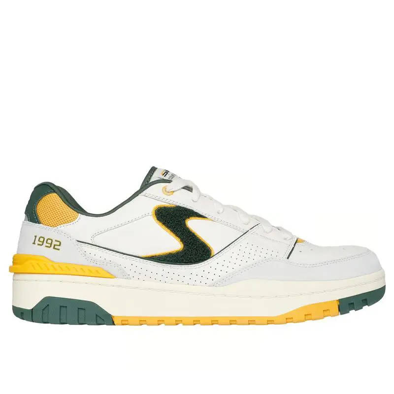 Men`s Skechers Court Classics S-1992 Shoes - White/Green