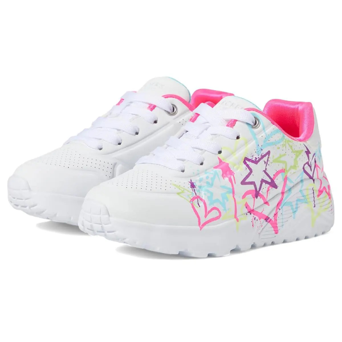 Skechers shoes - White /Neon Multi 5