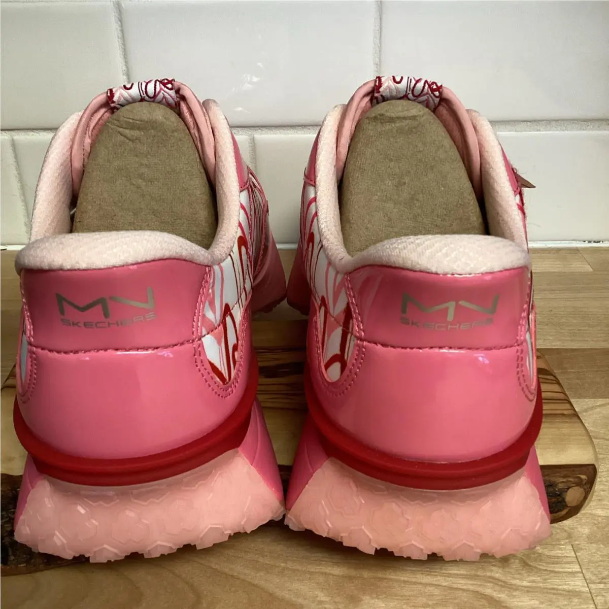 Skechers shoes - Skechers Hands Free Slip Ins - 177747/PKW - Pink, Red (UPC: 0198376842147) 5