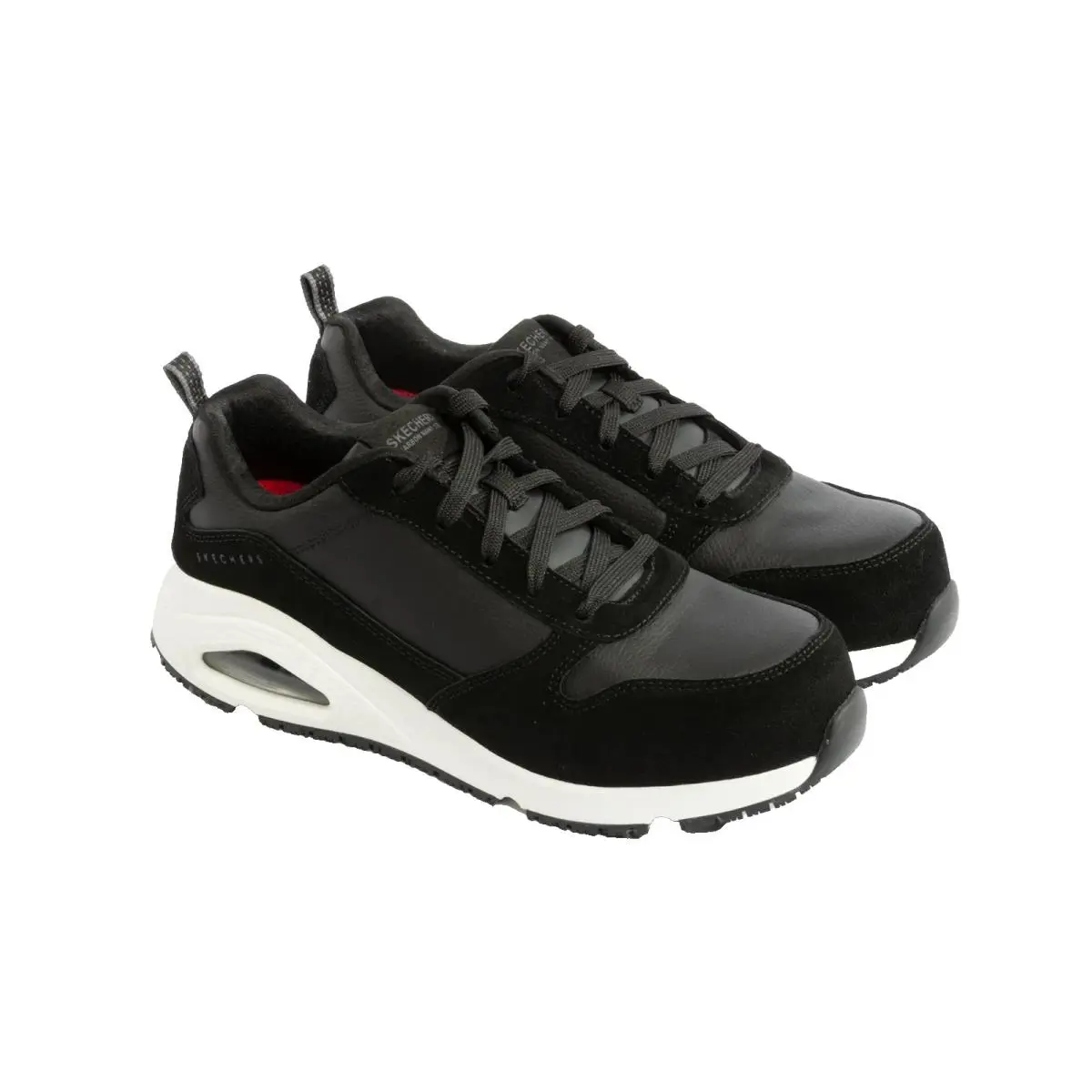 Skechers Uno SR Elainy Composite Toe Work Safety Sneakers Womens 8 Black White - Black White
