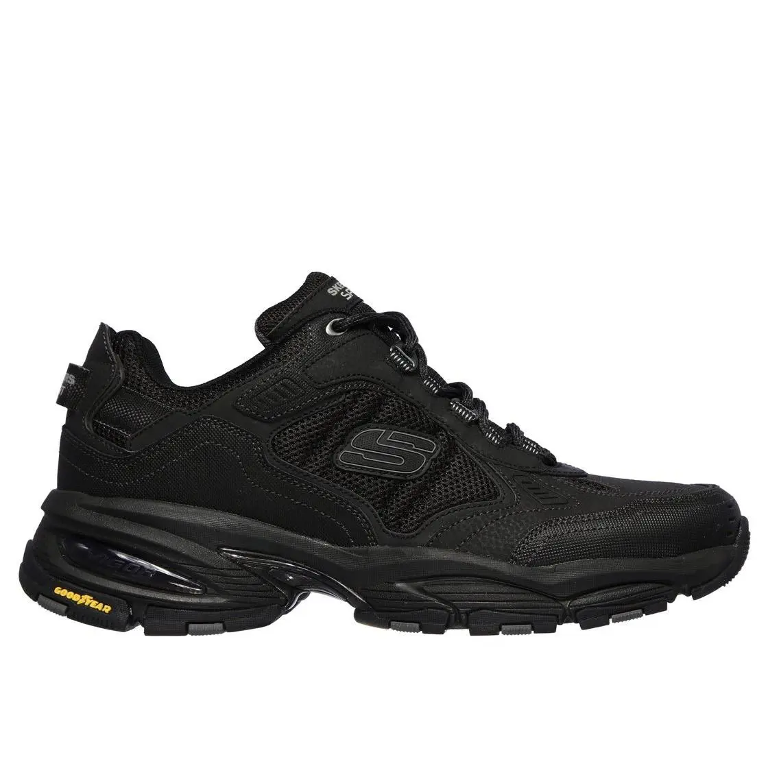 Skechers Men`s Vigor 3.0 Sneaker Size 9.0 Black Leather/synthetic/textile US 9 - Black