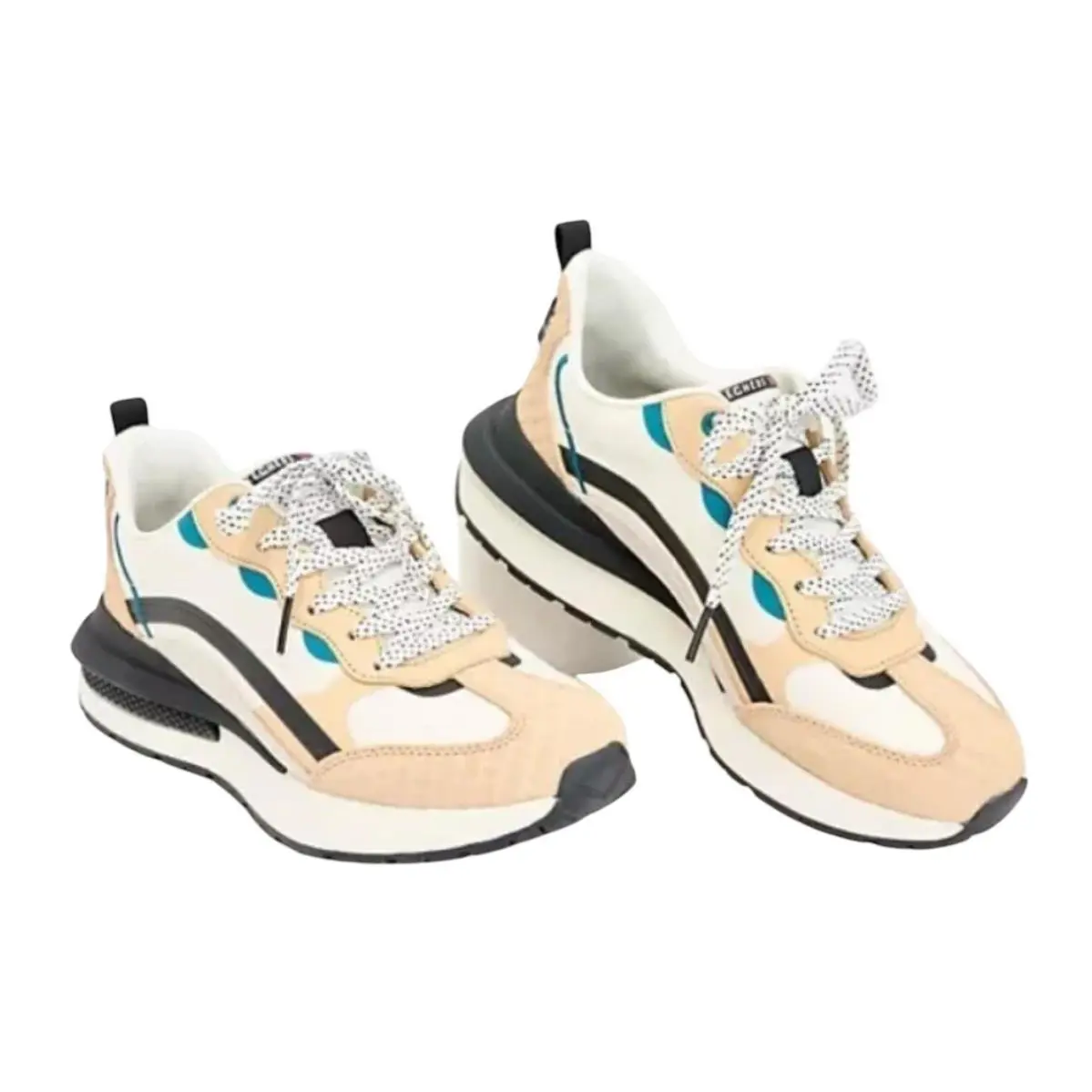 Diane Von Furstenberg x Skechers Suede Lace-up Sneakers - Size 8 - Cream