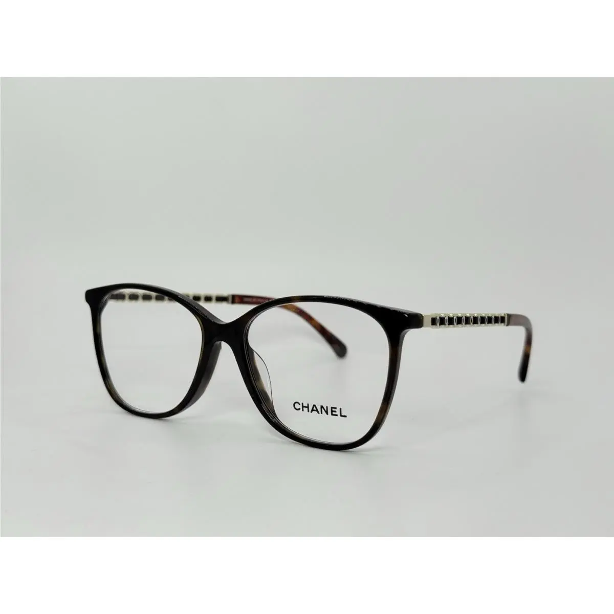 Chanel Eyeglasses CH3408QA C. 714 Havana and Gold Size 54-16-140