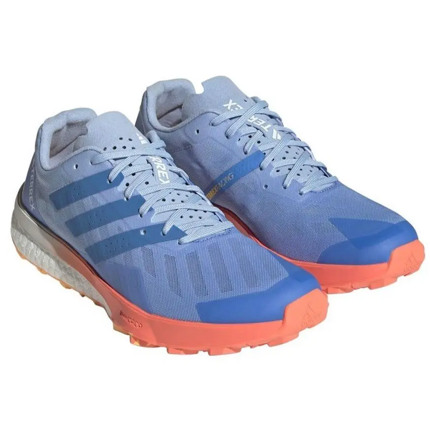 Adidas Terrex Speed Ultra Womens Trail Running Shoes HR1152 Blue/pink 7.5