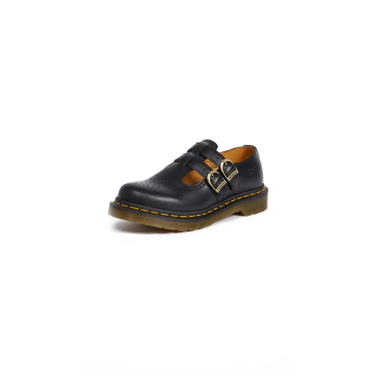 Dr Martens Women`s 8065 Mary Jane Buckle Leather Shoe Black-Black-8 black by Dr. Martens