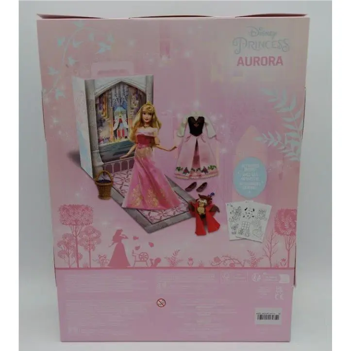 Disney 64710 Princess Doll Aurora 11 W/additional Dress Activities Inside