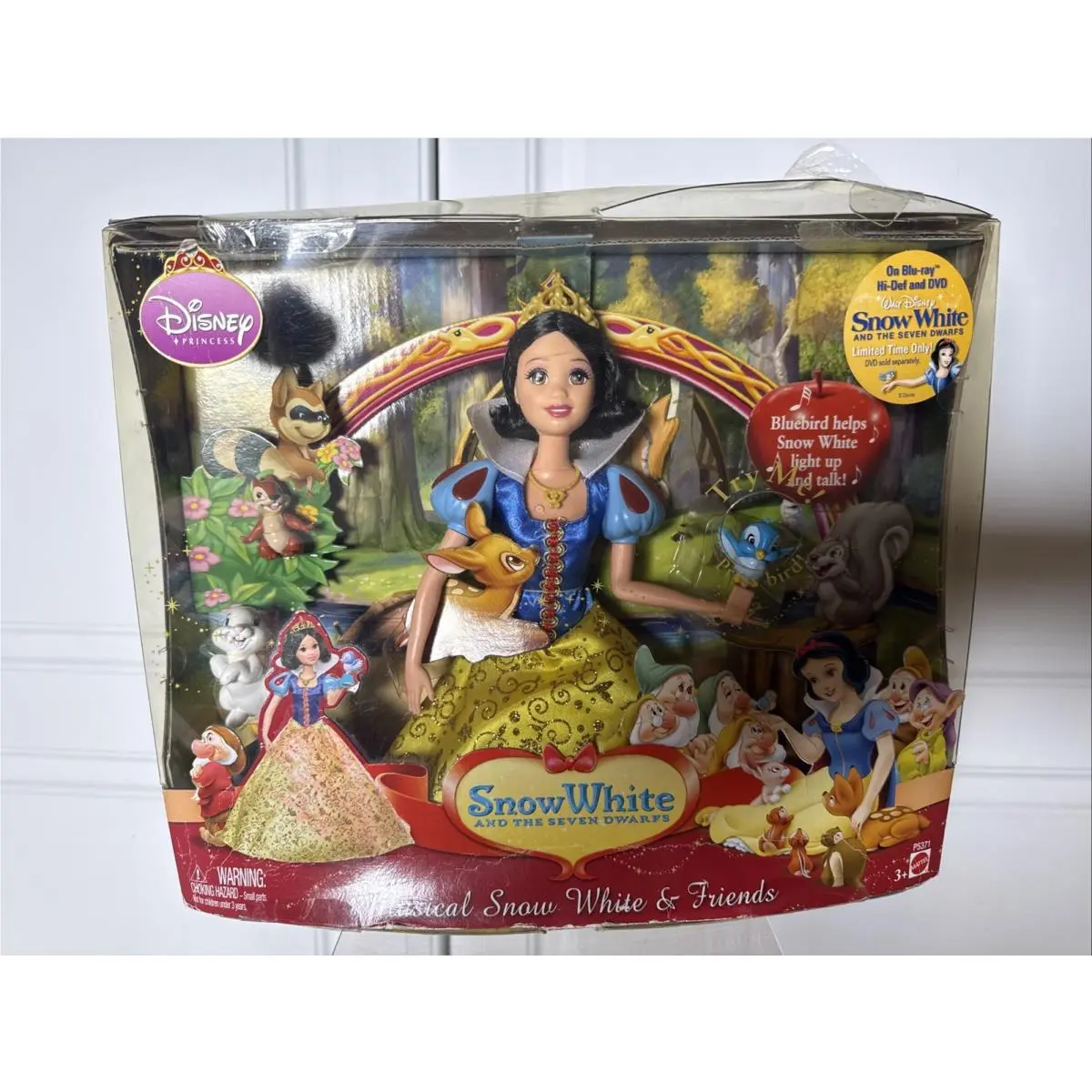 Mattel Vintage Disney Princess Musical Snow White Friends Playset Light Up Doll