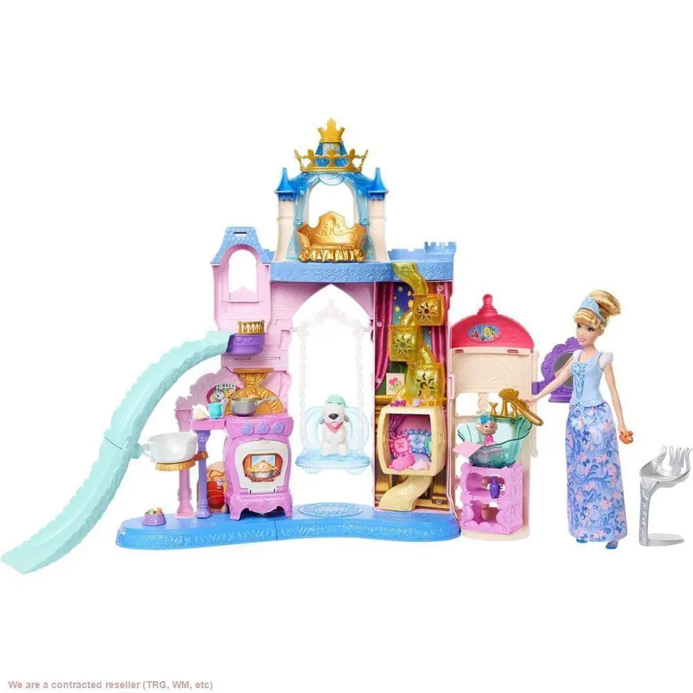 Disney Princess Pet Palace Cinderella Fashion Doll with 2 Animal Friends