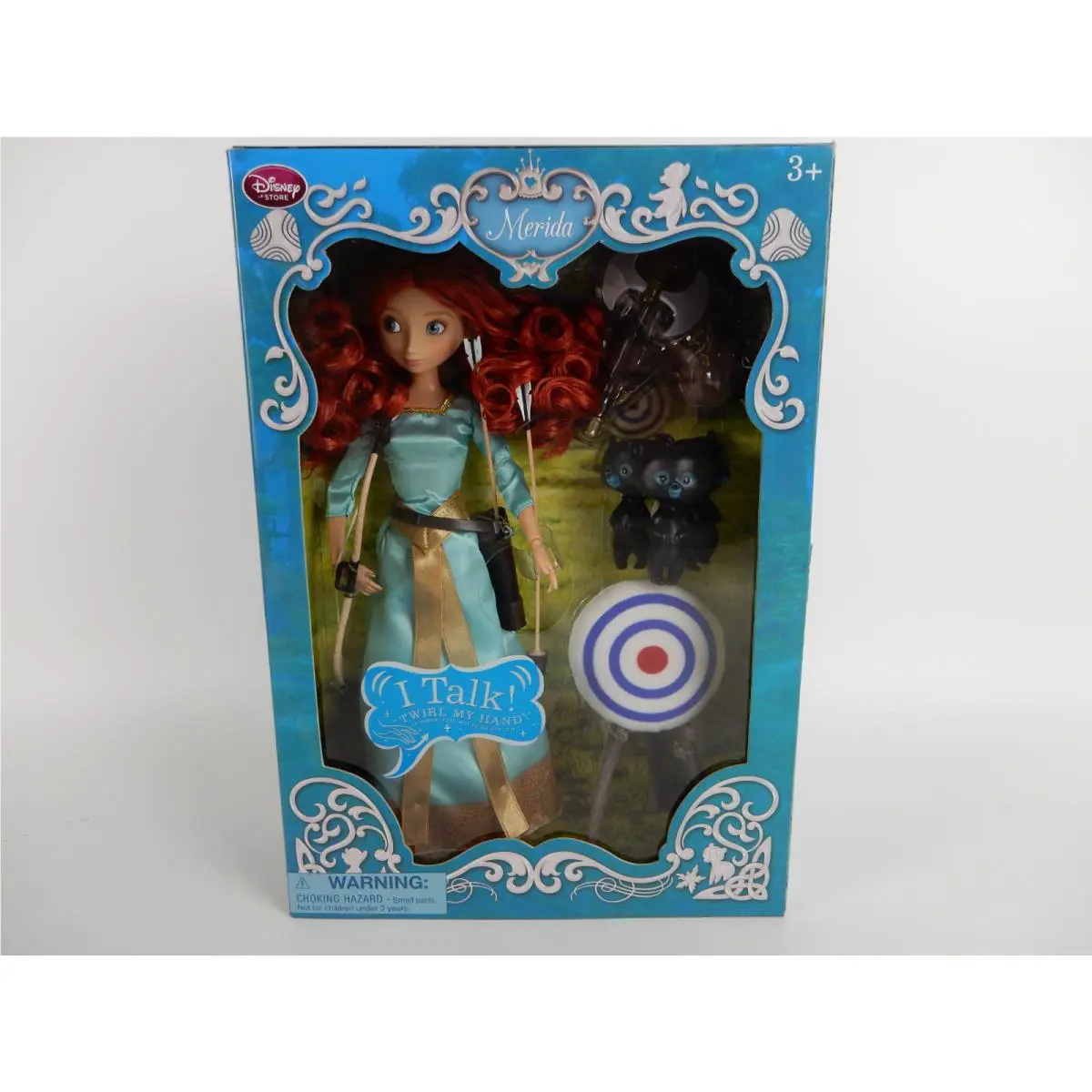 2015 Disney Store Merida Deluxe Singing Doll Princess w/ Bear Accessories Brave