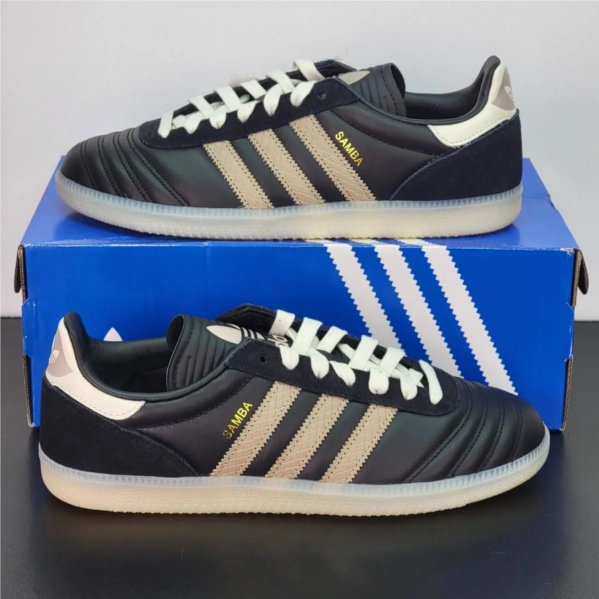 Samba JP Core Black Trace Khaki Gum Sneakers JR0963 Mens 8.5 Womens 9.5 by Adidas