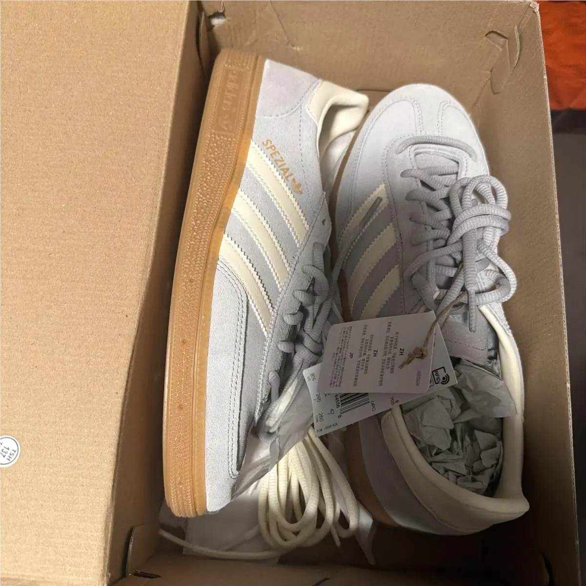 Men`s Adidas Handball Spezial Grey Cream Sneakers Shoes IF7086z Sz 8