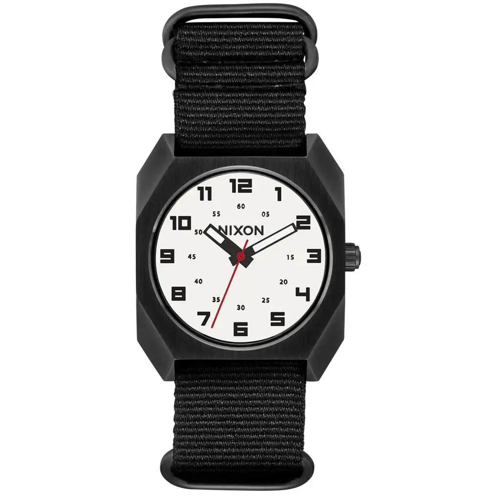 Scout Nato Black/black Case White Dial Watch by Nixon