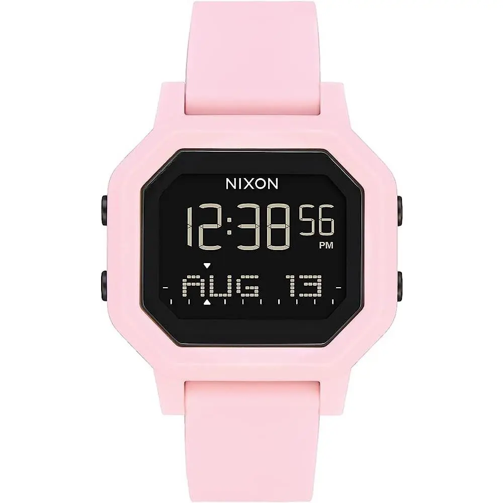 Siren Silicone Pale Pink Digital High/low Tide Ladies Watch A1311 by Nixon