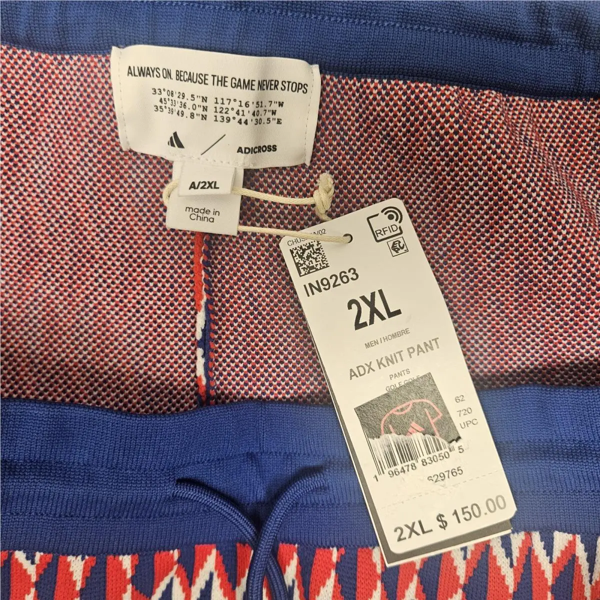 Adidas clothing - Blue Red White (UPC: 196478830505) 3