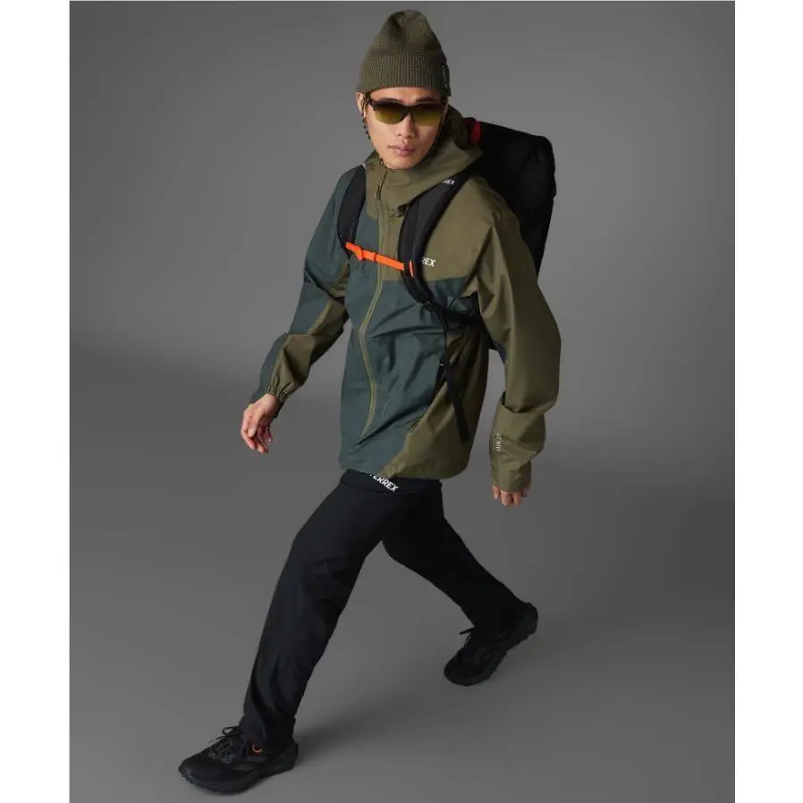 Adidas clothing - adidas Terrex 2.5L Rain.RDY Jacket - JD8351 - Green 7