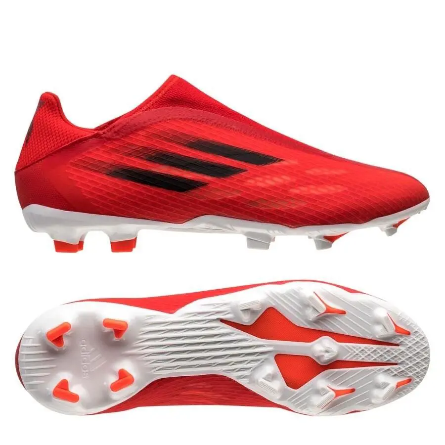 Adidas Speed Flow Laceless Firm Ground Boots Cleats Soccer Men Size 12UK