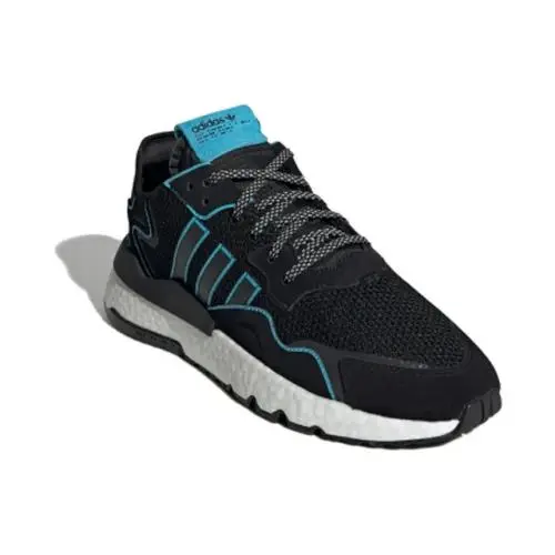 Adidas Nite Jogger Running Shoes Black Blue Sneakers FV359 Size 11.5