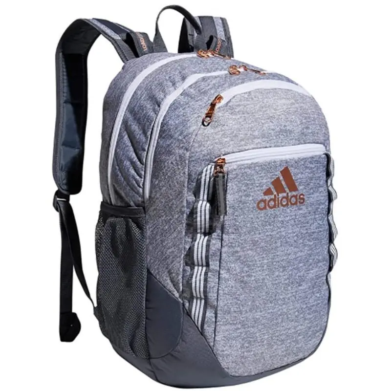Adidas Excel 6 Backpack Grey Rose Gold Laptop Bag School Travel Recycled