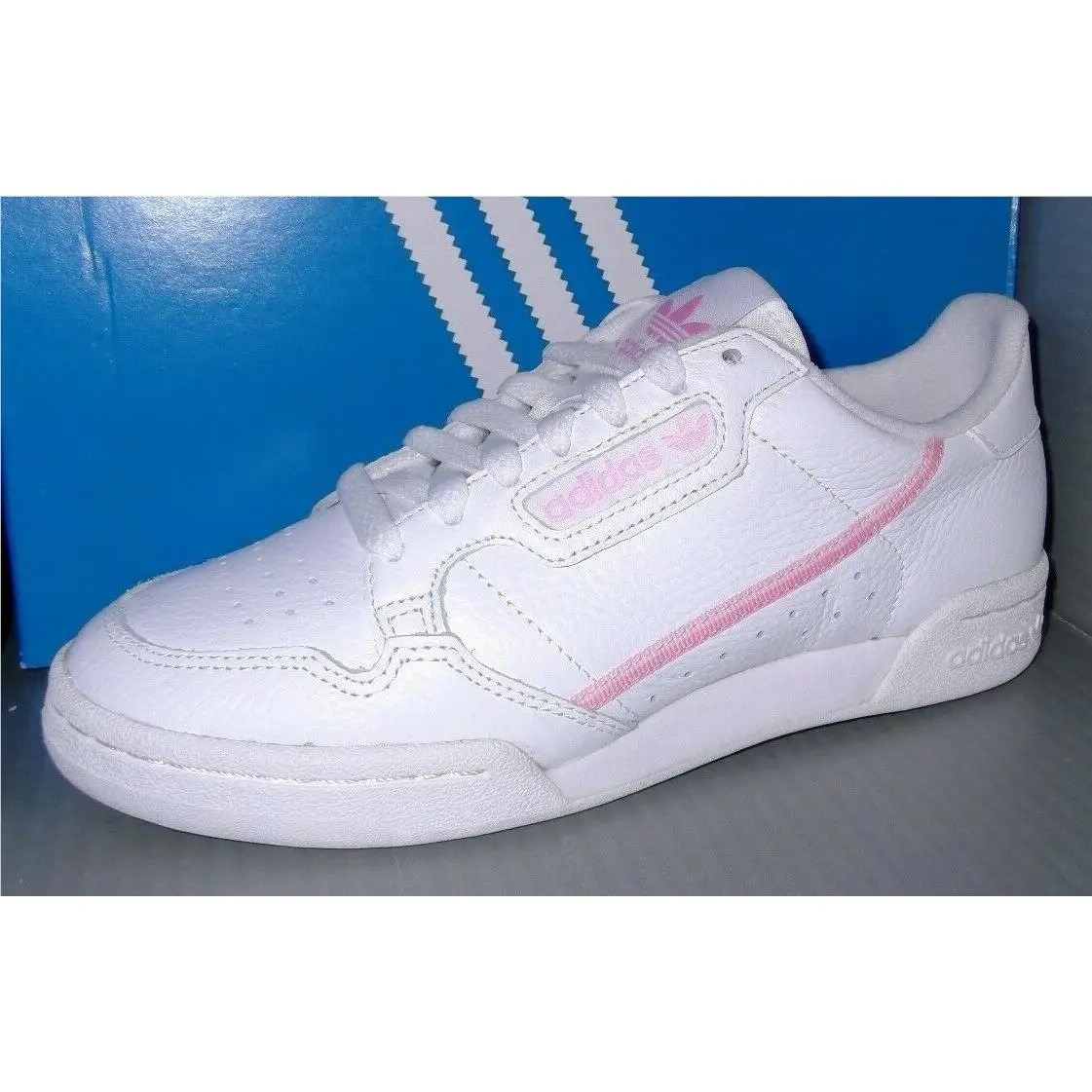 Womens Adidas Continental 80 W in Colors White / Pink / Pink Size 6.5