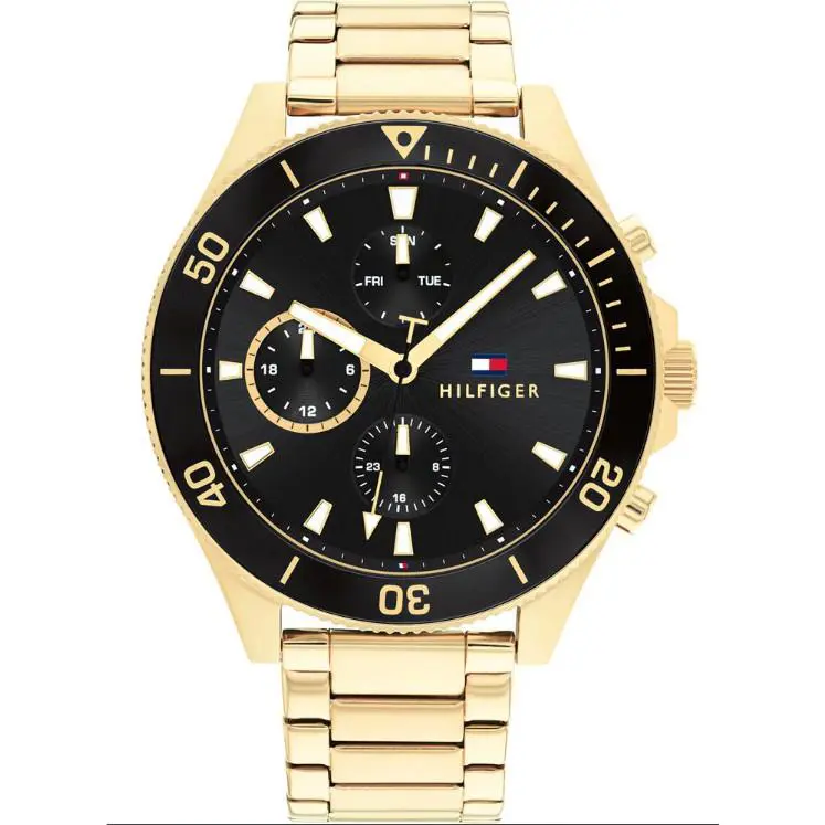 Tommy Hilfiger Multifunction Gold Stainless Steel Men’s Watch – 1791919