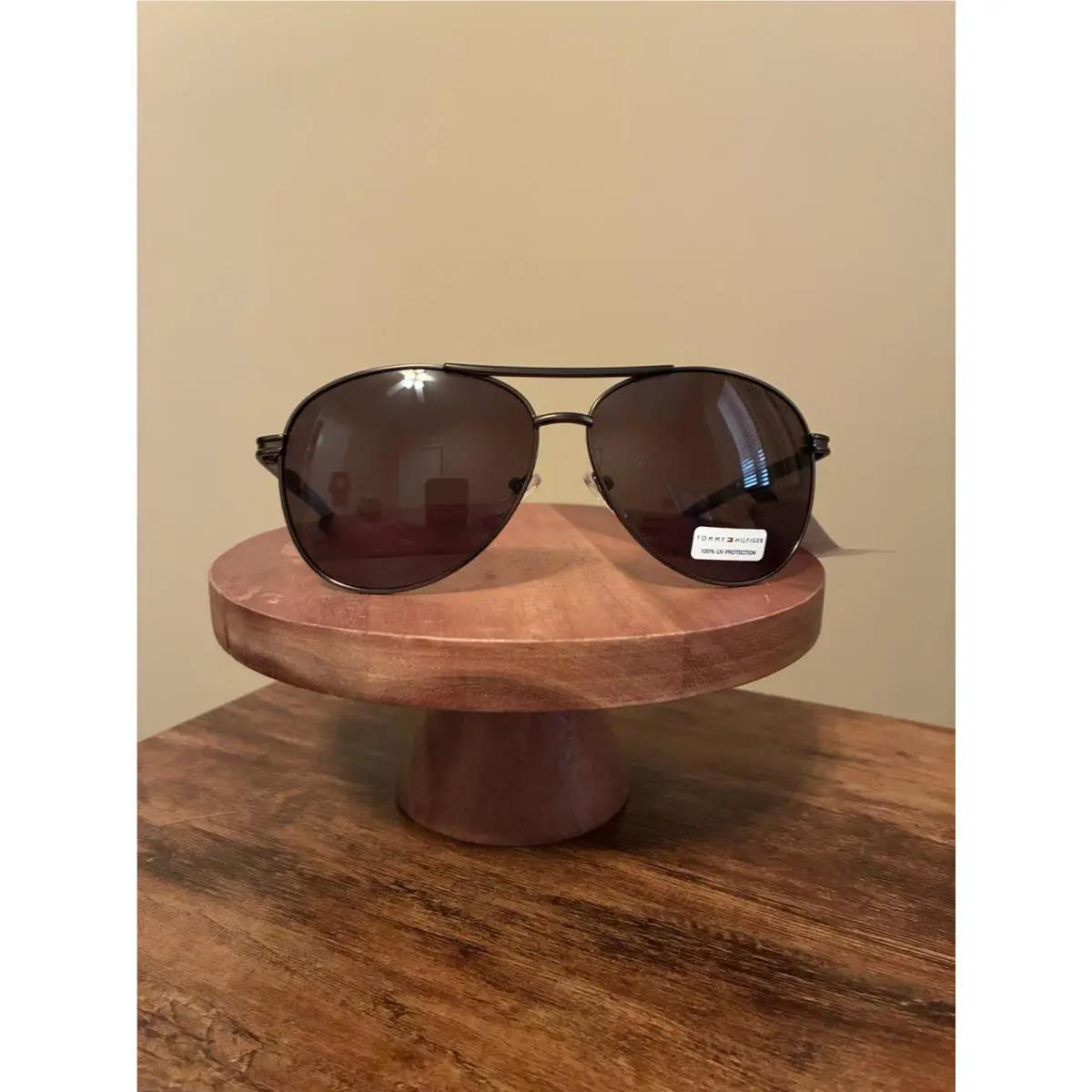 Tommy Hilfiger Aviator Sunglasses MM OM655 Tortoise Legs Brown Lenses