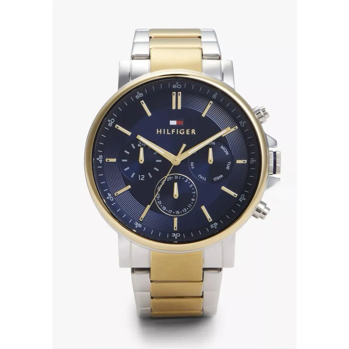New-tommy Hilfiger Tyson 1710710 Multifunction Blue Dial Two Tone Men’s Watch