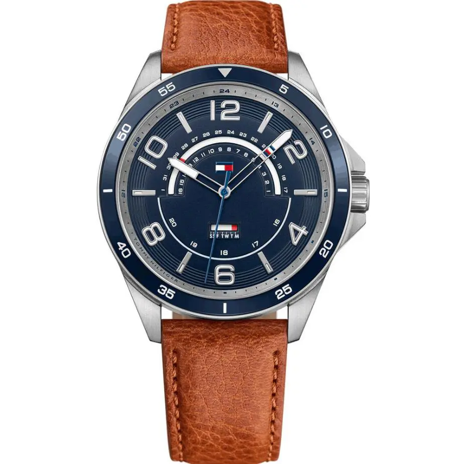 Tommy Hilfiger Sport Brown Leather Strap Men’s Watch – 1791391