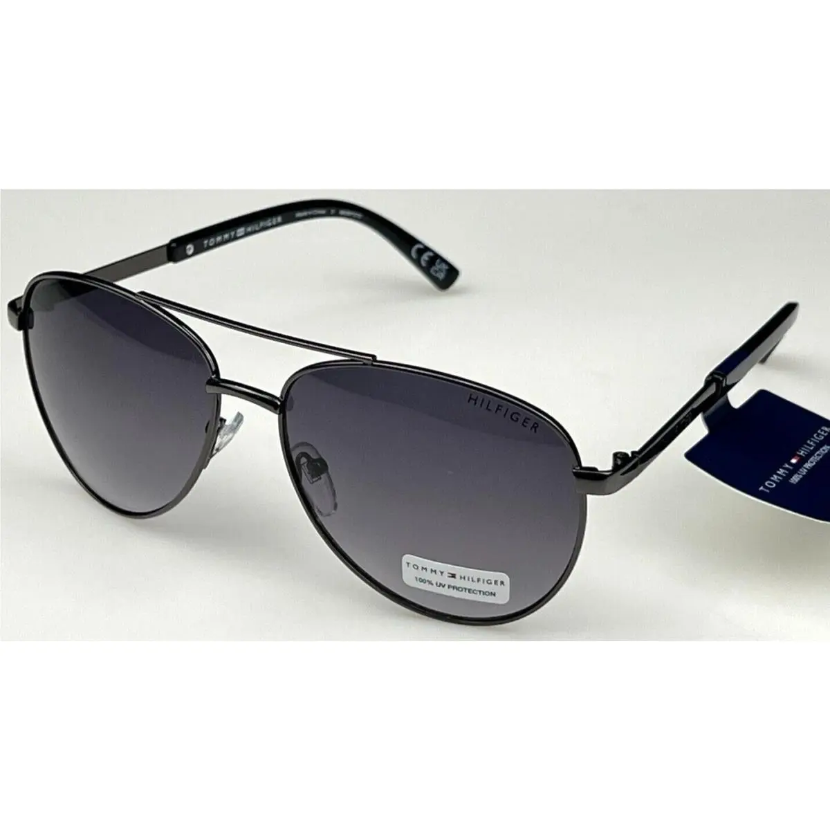 Tommy Hilfiger Lindsay WP OL275 Women`s Gunmetal Frame Gray Lens Sunglasses