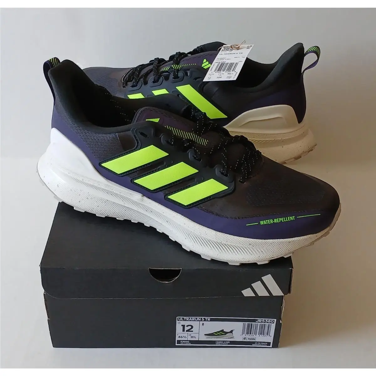 Adidas Ultra Run 5 Tr Men’s Size 10 Hiking Running Shoe Black Multi Color