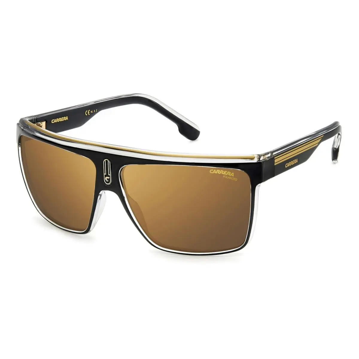 Carrera 22/N 02M2 YL Black Gold/gold Polarized Sunglasses