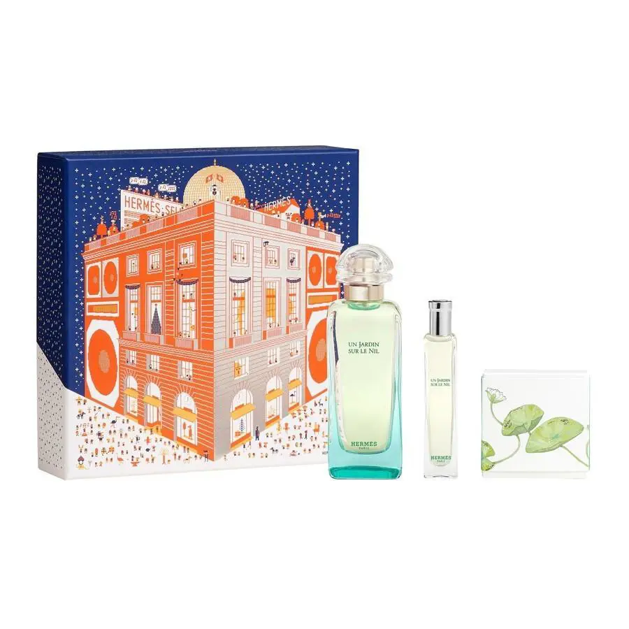 Hermes Un Jardin Sur Le Nil Eau de Toilette Spray Set Edt 100ml+15ml+Soap 50g