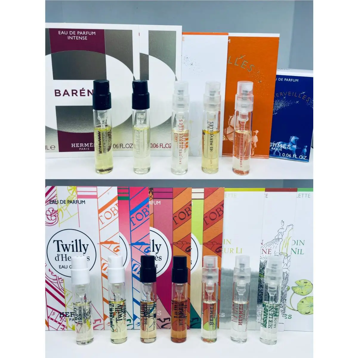 Hermes Women Perfume Collection Sample Spray Vial 12pc Set