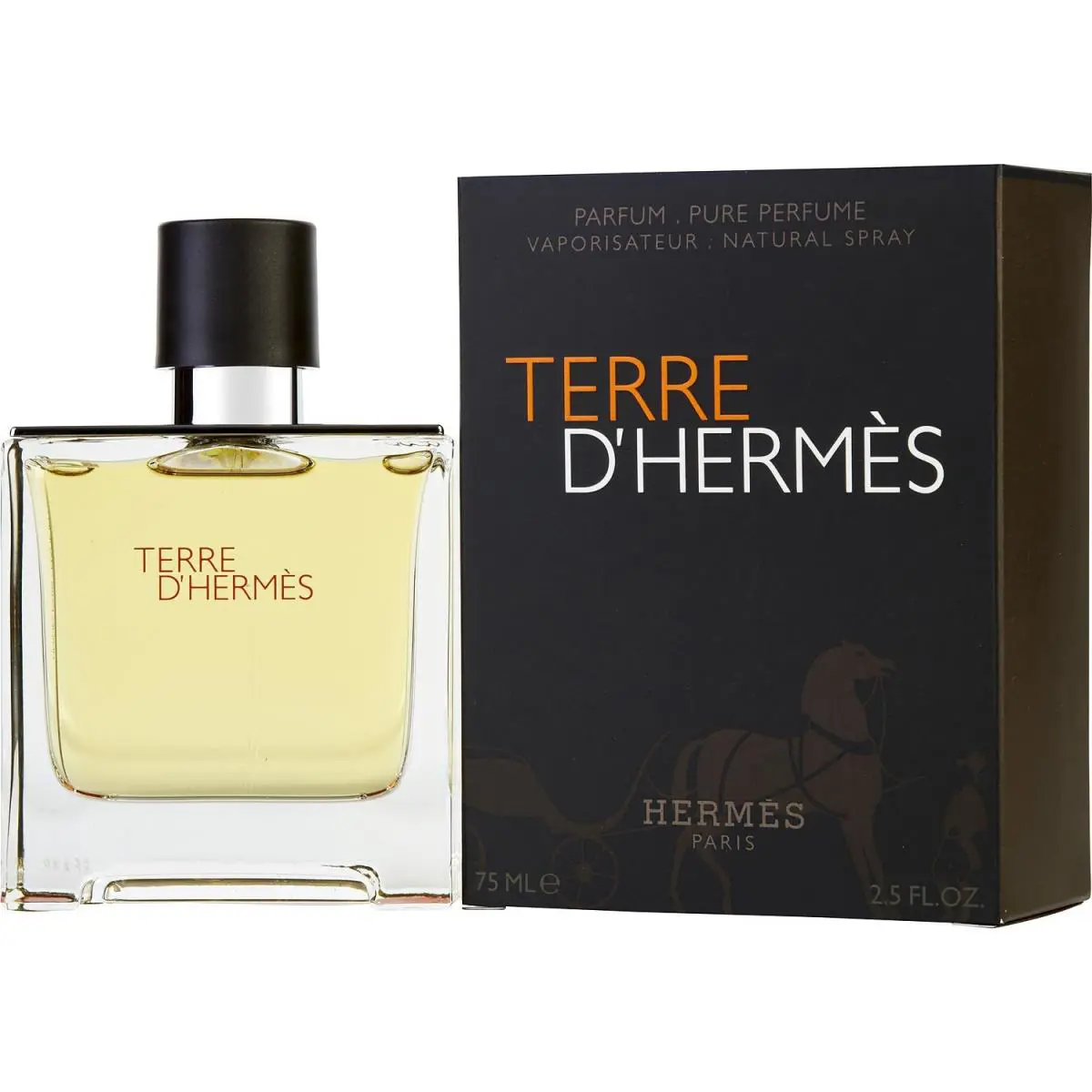 Terre D`hermes by Hermes Parfum For Men 2.5 oz / 75 ml