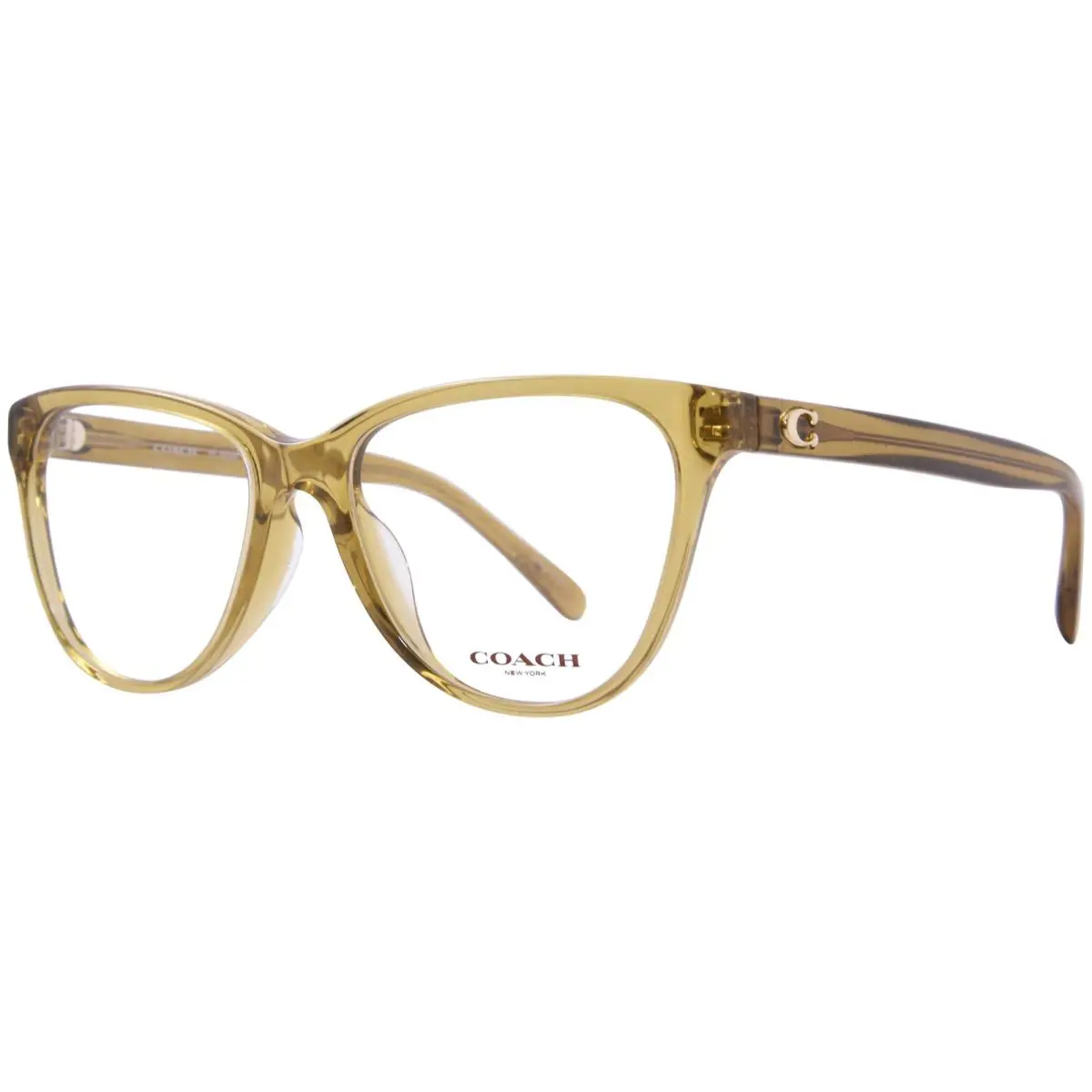 Coach HC6202F 5715 Eyeglasses Women`s Transparent Honey Full Rim 54mm