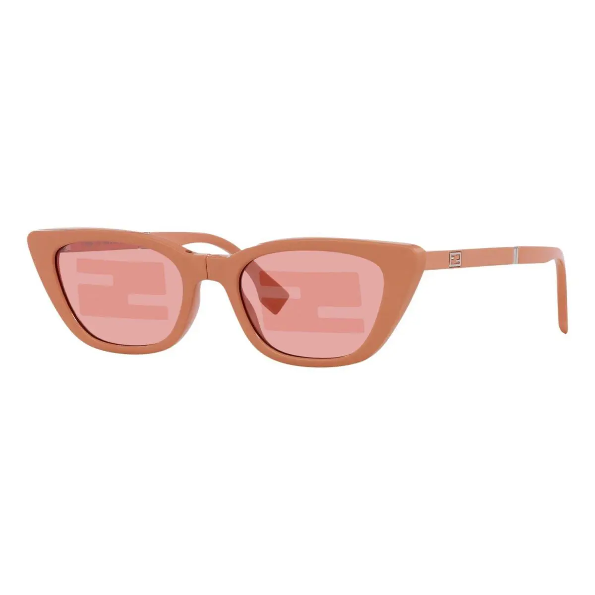 Fendi Injected Touch of FF Pink and Silver Sunglasses - Frame: Pink, Lens: Pink