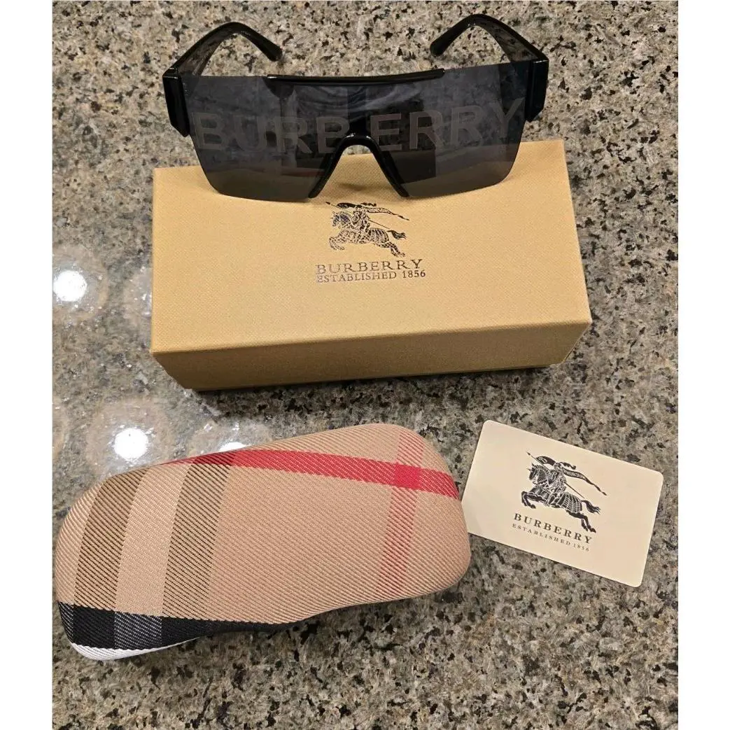 Burberry Black Shield Sunglasses Box Cloth