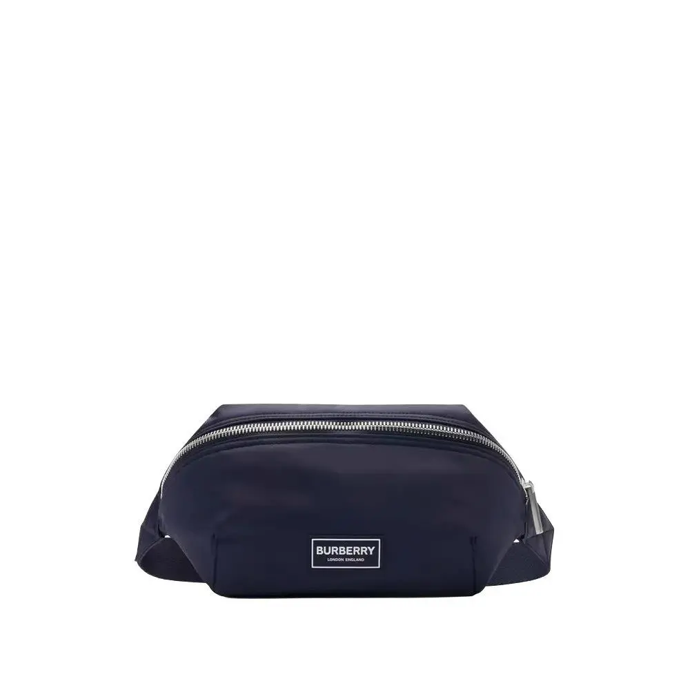 Burberry Men`s Talbot Nylon Zippered Bumbag Belt Bag Navy