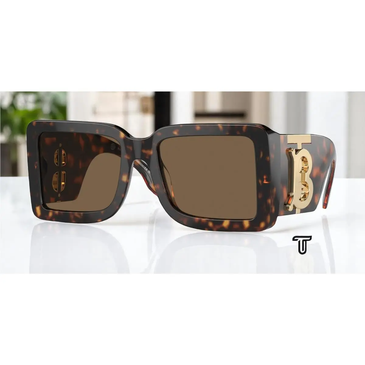 Burberry BE4406U 300273 Dark Havana Dark Brown 55 mm Women`s Sunglasses