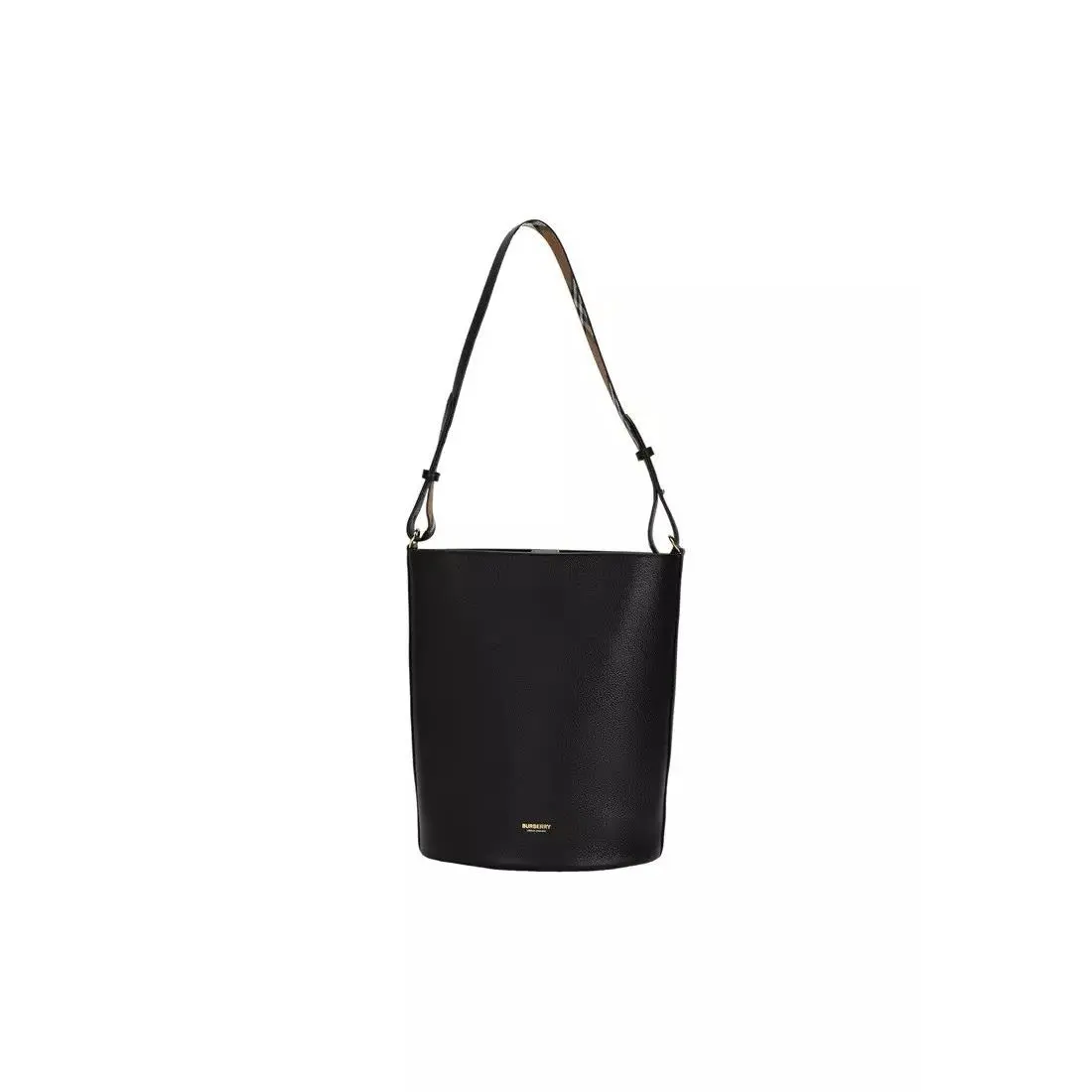 Burberry Women`s Medium Leather Bucket Shoulder Bag Black
