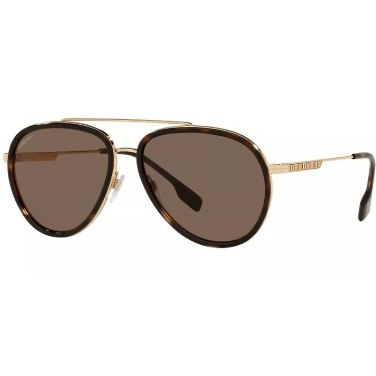 Burberry BE3125 101773 59 BE3125 Sunglasses Gold-tone Frame Dark Brown Lens
