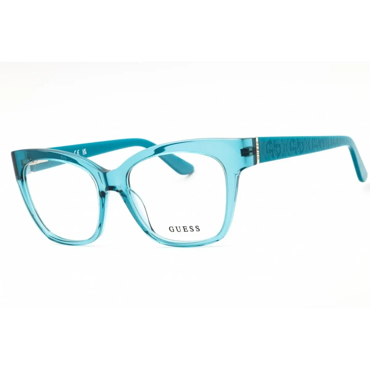 Guess GU50233 087 Shiny Turquoise 53mm Eyeglasses