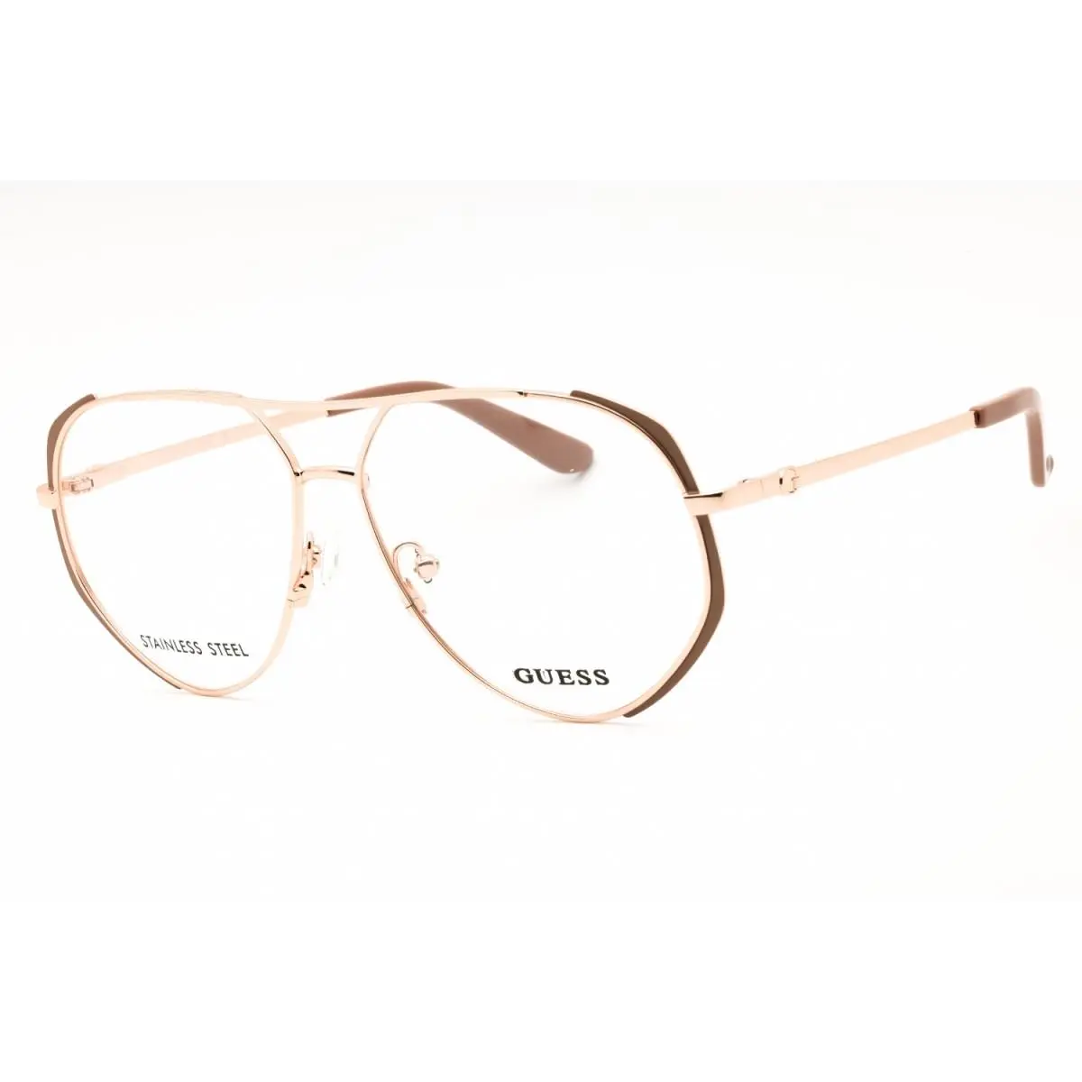 Guess GU50247 058 Matte Beige/shiny Rose Gold 57mm Eyeglasses
